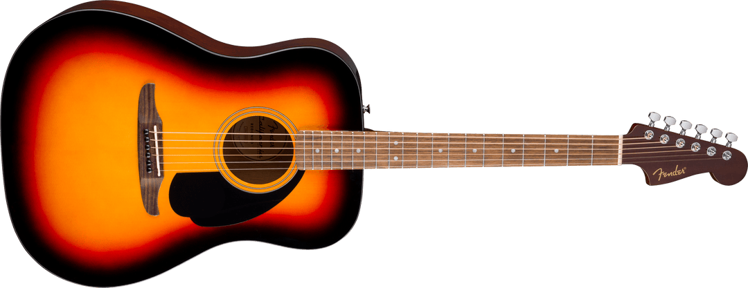 Fender California Standard Redondo™, Furu topp, svart pleksiglass, 3-farget solnedgang