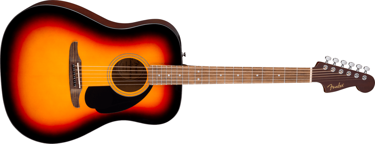 Fender California Standard Redondo™, Furu topp, svart pleksiglass, 3-farget solnedgang