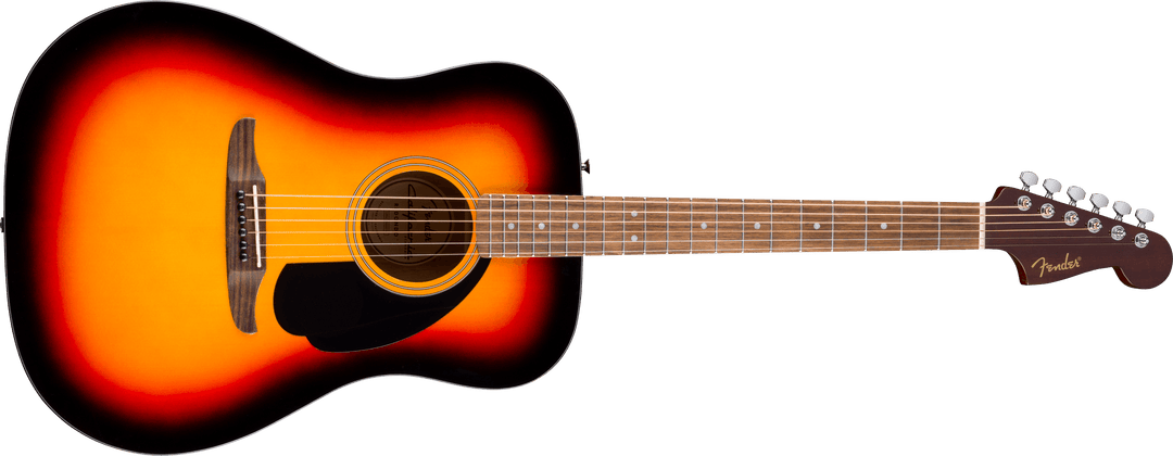 Fender California Standard Redondo™, Furu topp, svart pleksiglass, 3-farget solnedgang