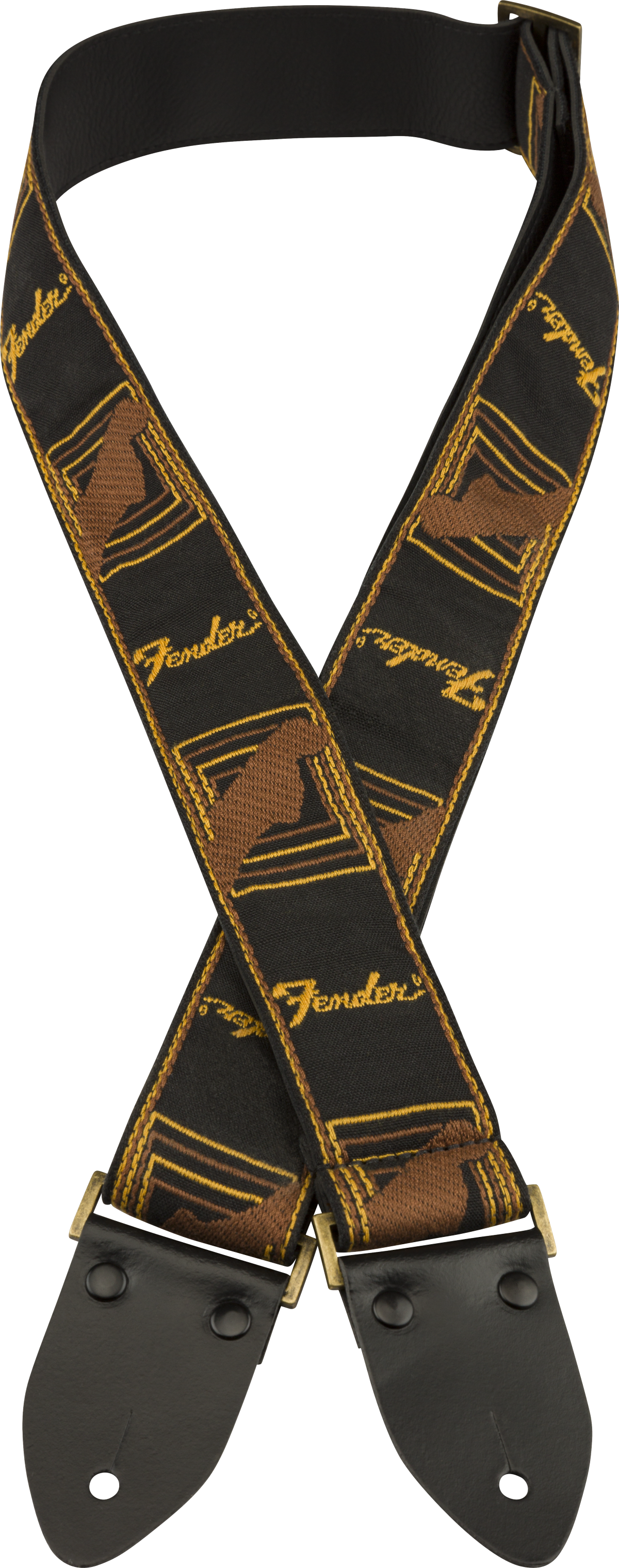 Fender Legacy Vintage gitarstropp ( Black / Yellow / brun, 2")