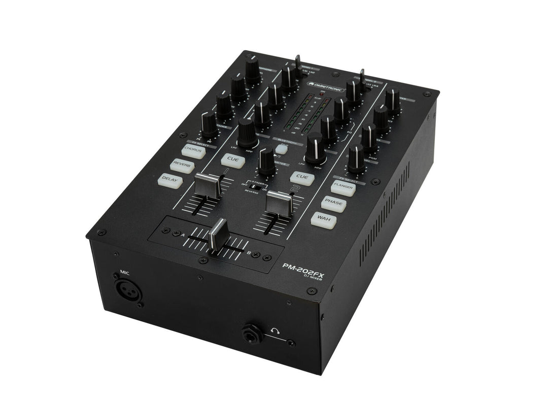 OMNITRONIC PM-202FX 2-kanals DJ-mikser med filter, FX og Bluetooth
