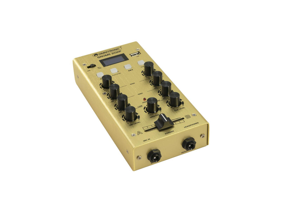 OMNITRONIC GNOME-202P Mini-mikser gull