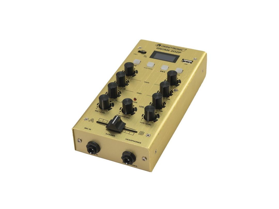 OMNITRONIC GNOME-202P Mini-mikser gull