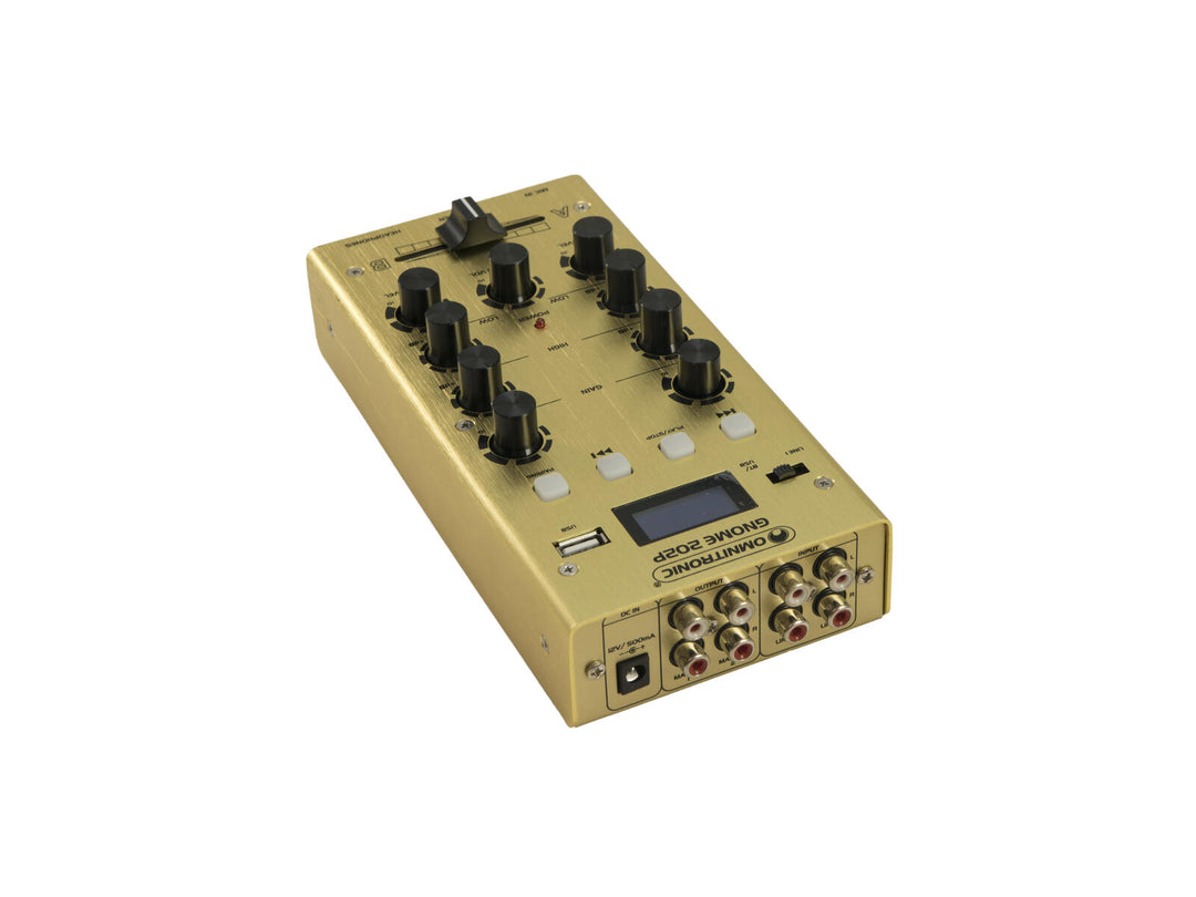OMNITRONIC GNOME-202P Mini-mikser gull