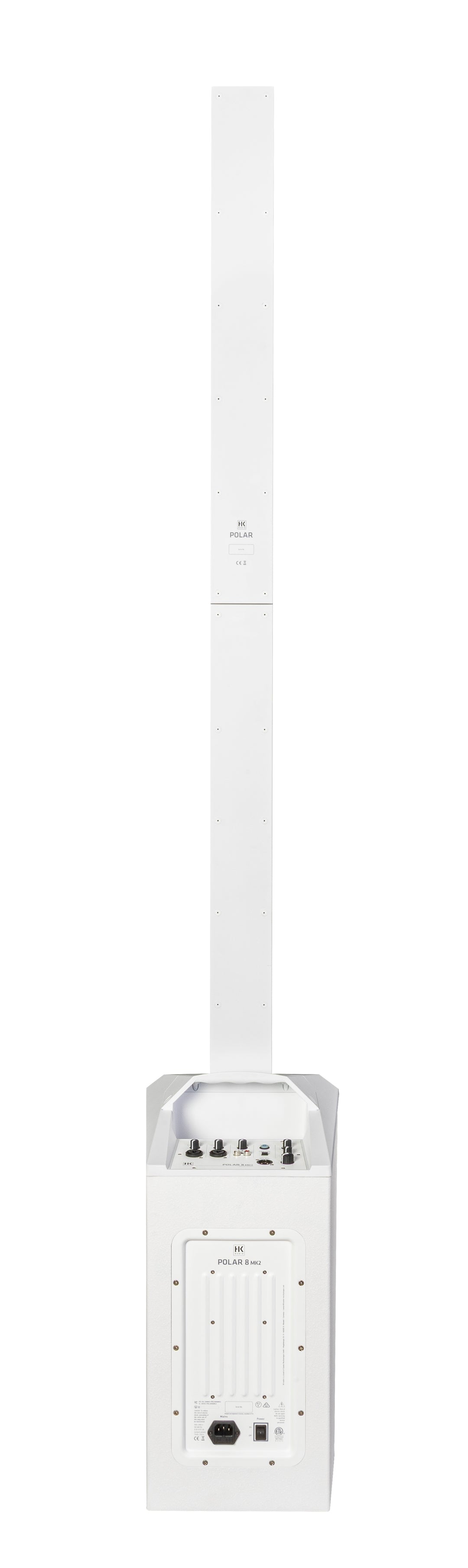 HK Audio POLAR 8 MK2 White aktivt søyle-PA-system 1200W med Bluetooth