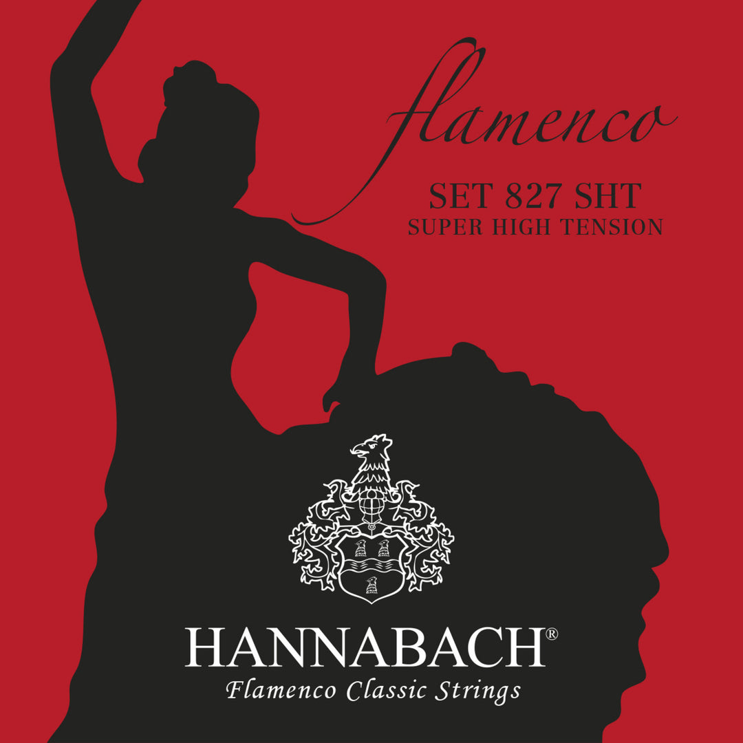 Hannabach Strenger til klassisk gitar Serie 827 Super High Tension Flamenco - Super-høyt sett (827SHT)
