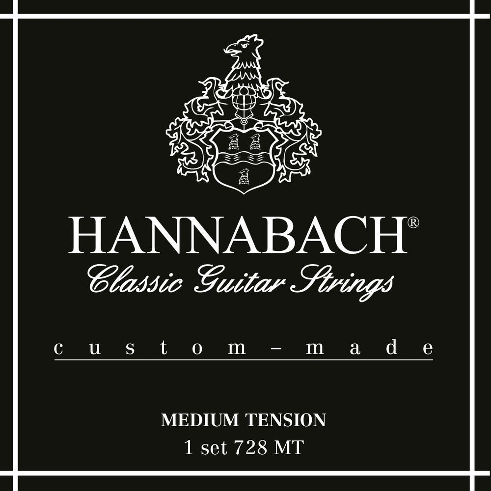 Hannabach 728 Custom Made diskantsett, klassisk gitar, medium tension