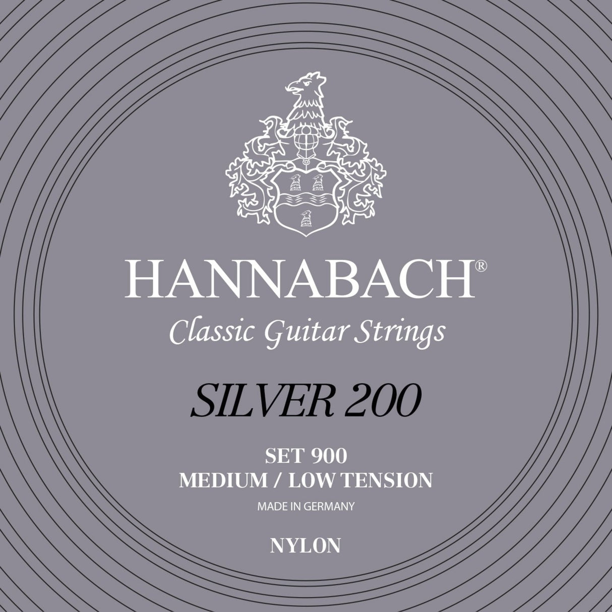 Hannabach strenger for klassisk gitar Serie 900 Medium/Low Tension Silver 200 - sett medium lav (900MLT)