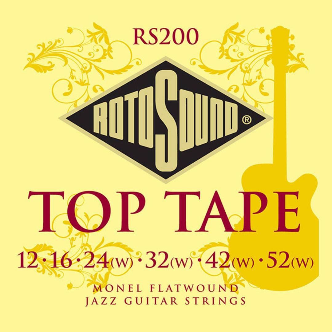 Rotosound Jazz Gitarer-strenger Flatwound - sett Flatwound 12-52 (RS200)