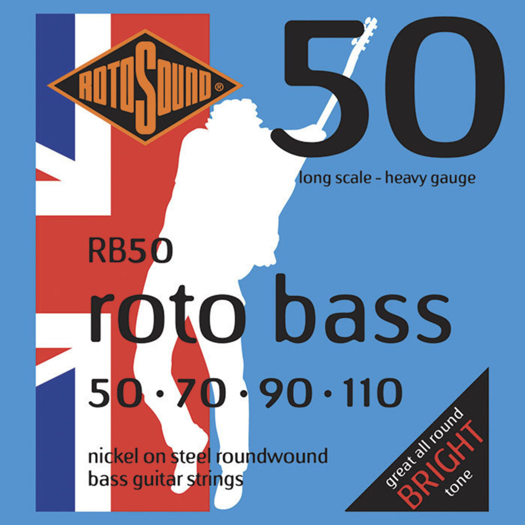 Rotosound E-bass-strenger Roto Bass - Sett 4-strengs Nickel Heavy 50-110 (RB50)