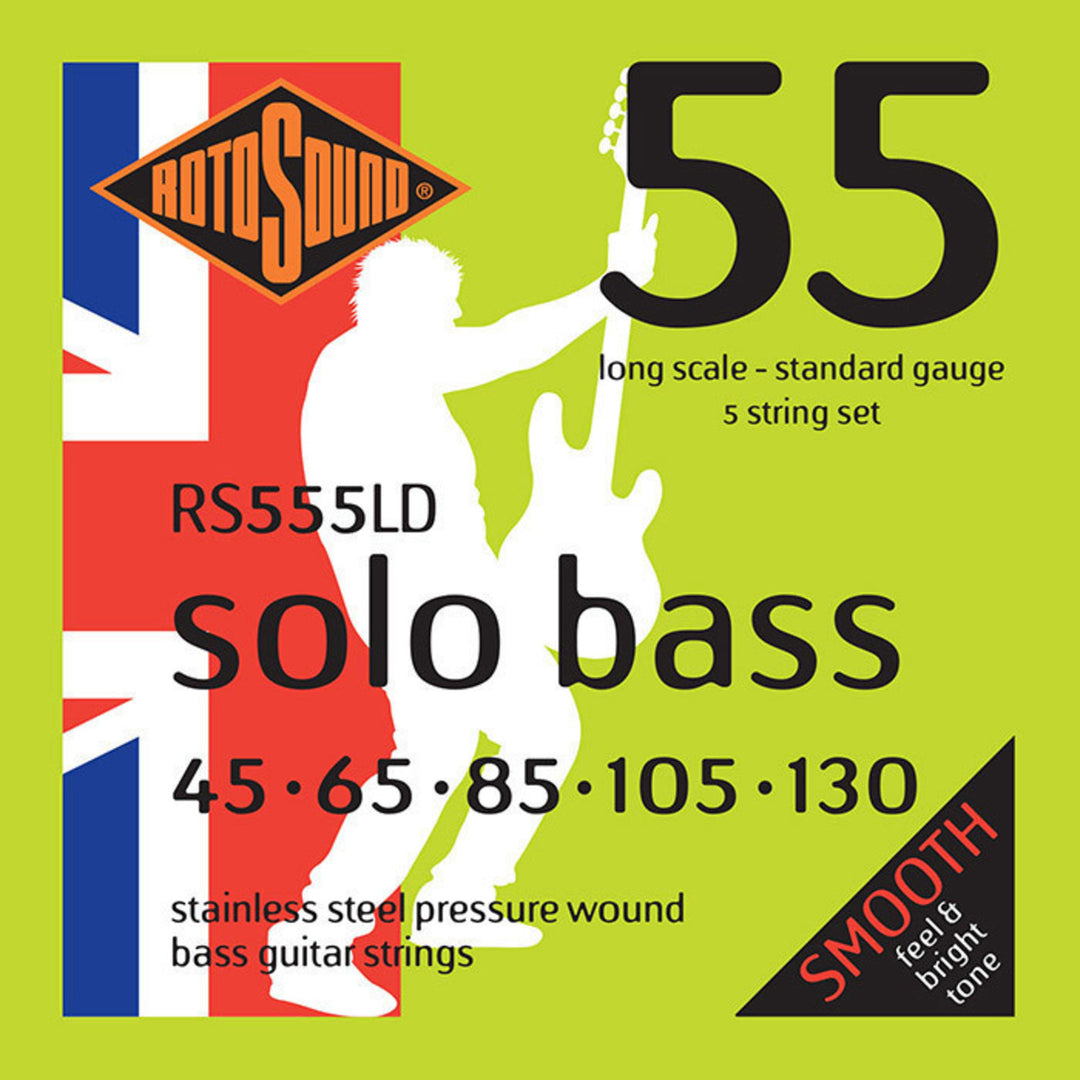 Rotosound elbass-strenger Solo Bass 55 - sett 5-strengs standard 45-130 (RS555LD)