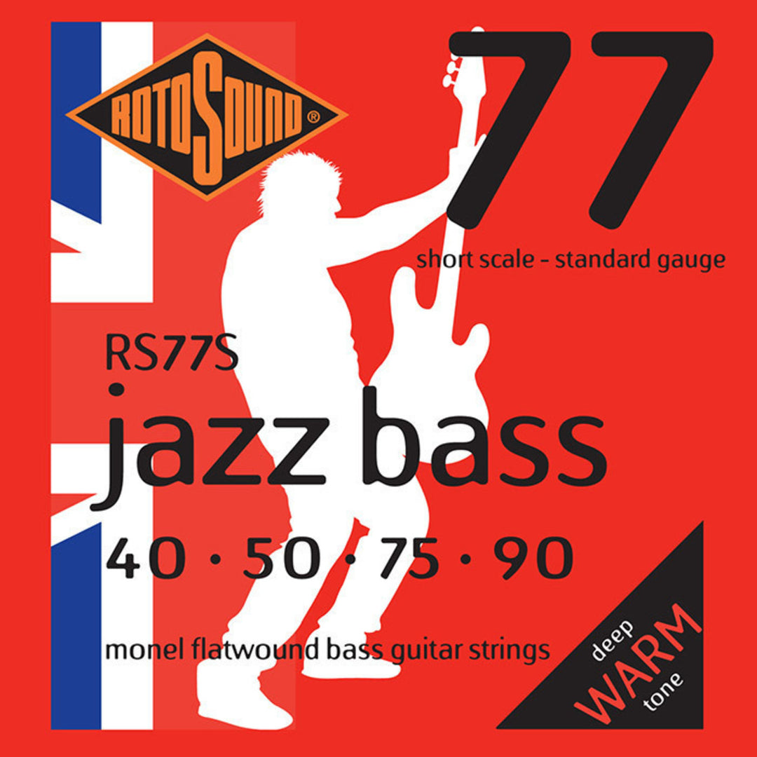 Rotosound Jazz Bass-strenger Jazz Bass 77 - Sett 4-strengs Short 40-90 //Kort mensurlengde (30"/760mm) (RS77S)