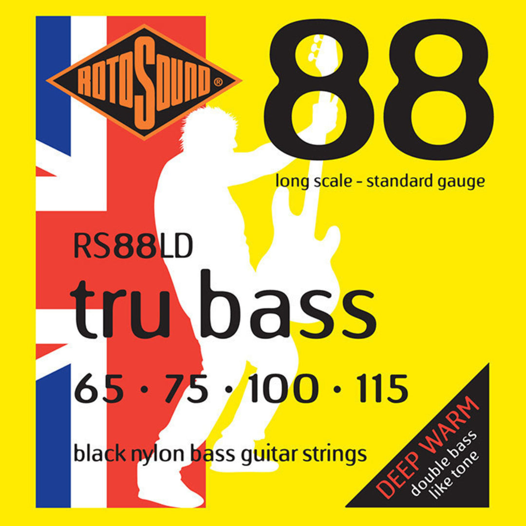 Rotosound E-bass-strenger Tru Bass 88 - sett 4-strengs medium scale length (32"/810mm) to long scale (34"/860mm) (RS88LD)