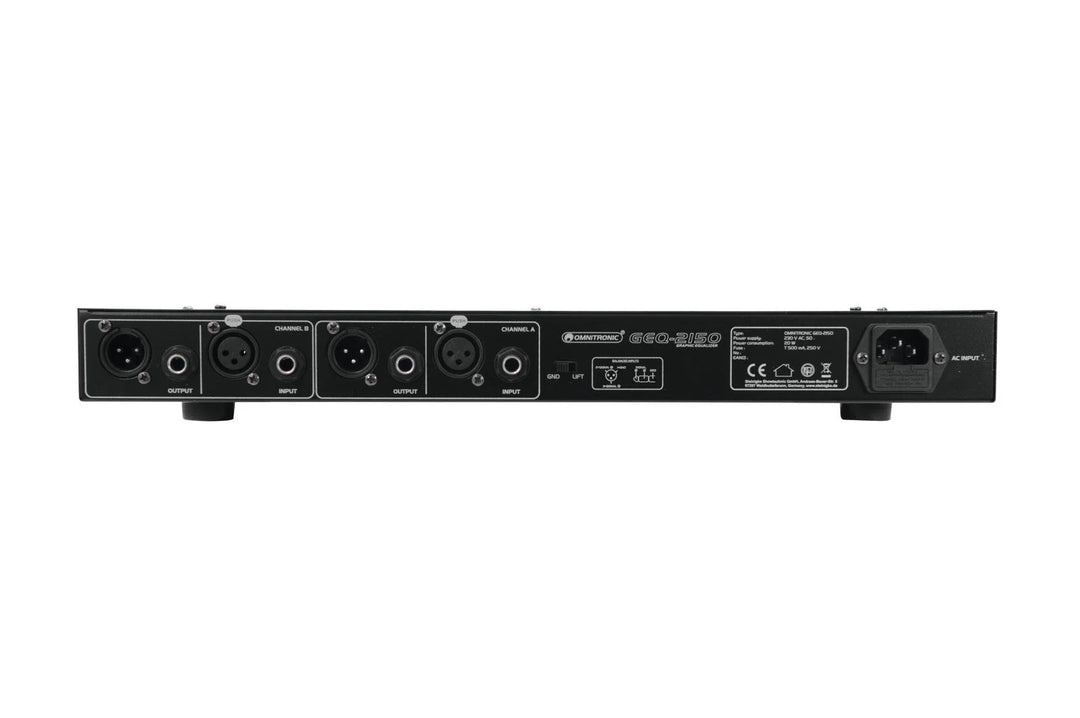 Omnitronic GEQ-2150 2x 15-bånds grafisk equalizer