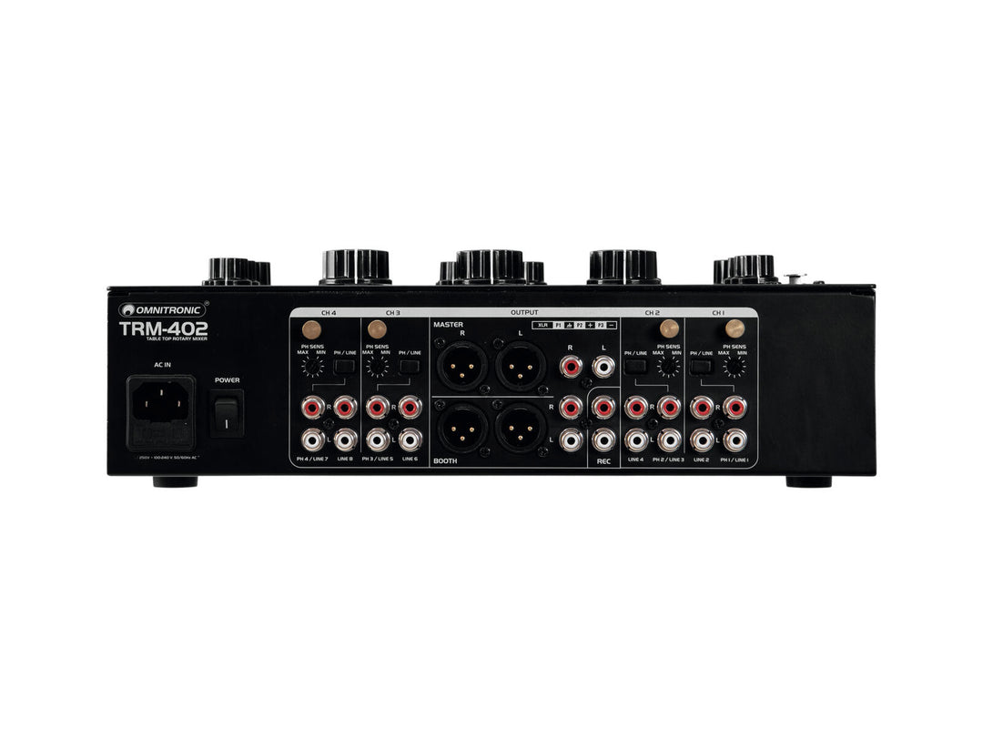 OMNITRONIC TRM-402 4-kanals dreiebordsmikser