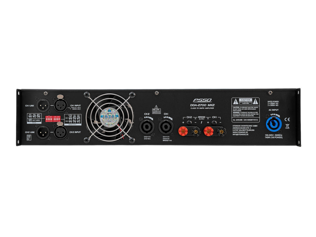 PSSO DDA-2700 MK2 2-kanals forsterker
