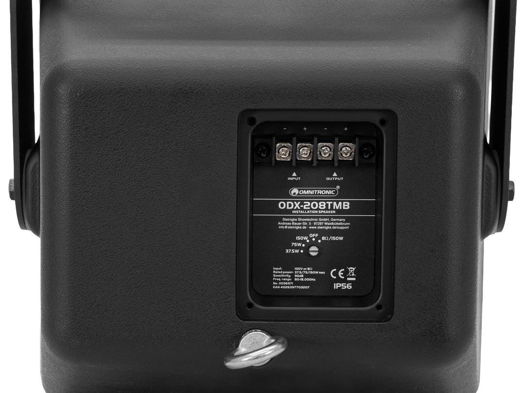OMNITRONIC ODX-208TMB installasjonshøyttaler 100V black