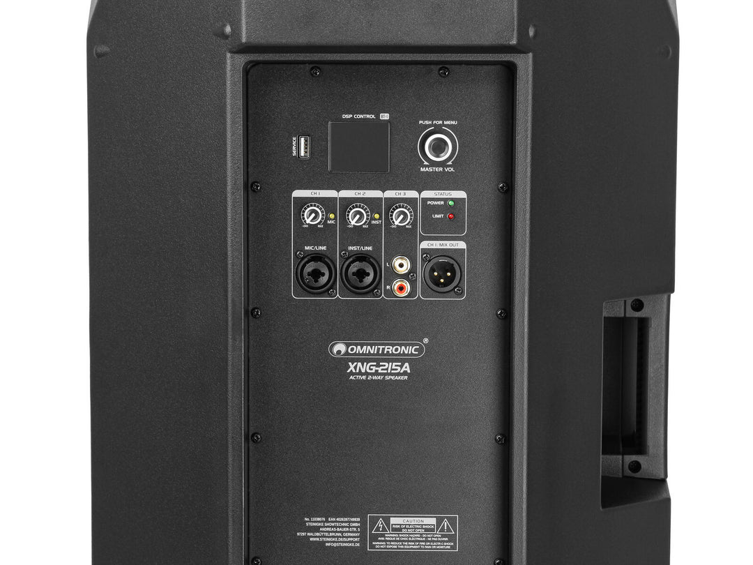 OMNITRONIC XNG-215A 2-veis høyttaler, aktiv, DSP