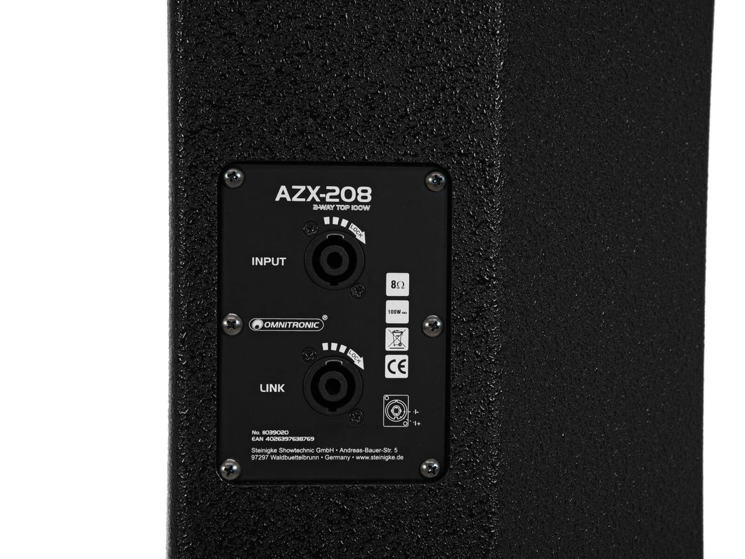 OMNITRONIC AZX-208 2-veis topp 100 W