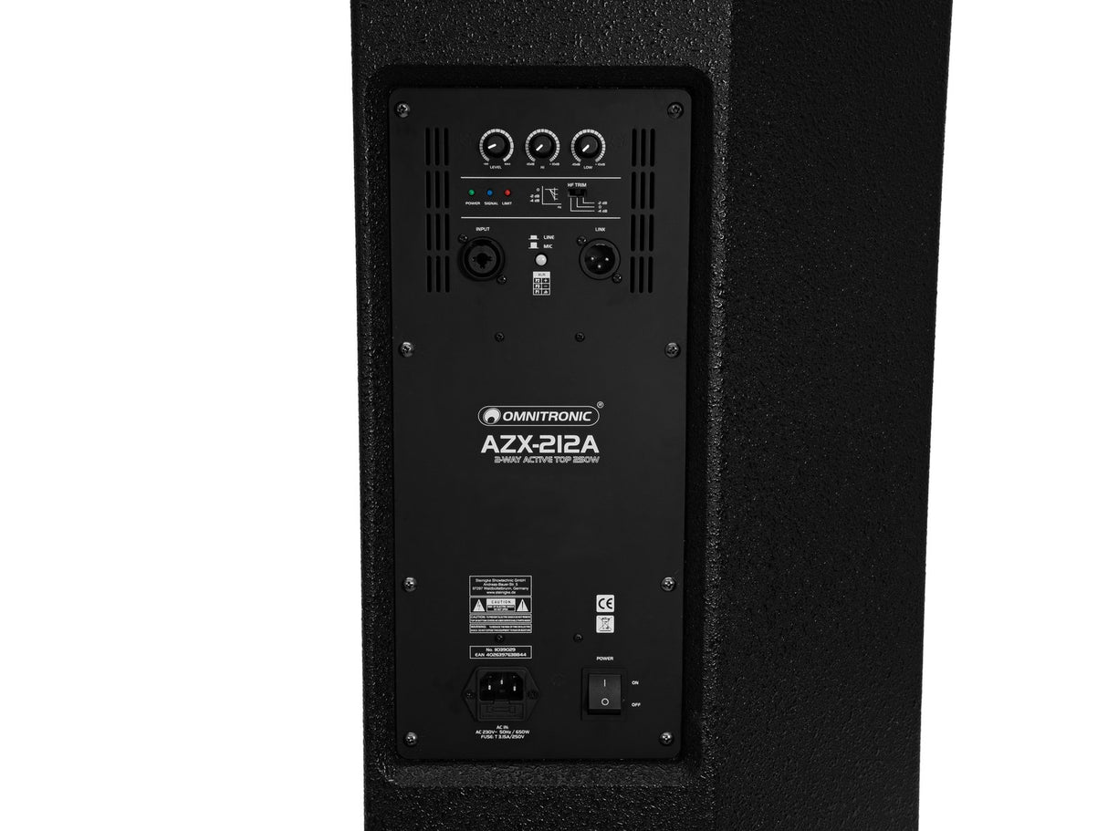 Omnitronic AZX-212A aktiv PA-høyttaler