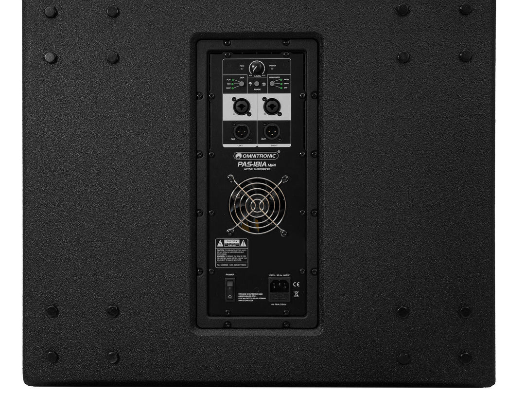 OMNITRONIC PAS-181A MK4 subwoofer, aktiv, DSP