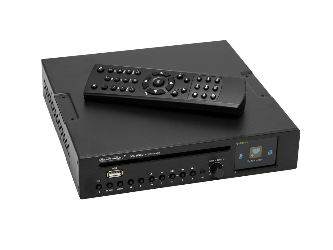 OMNITRONIC DRS-95CD internettradio med DAB+, Bluetooth og CD-spiller