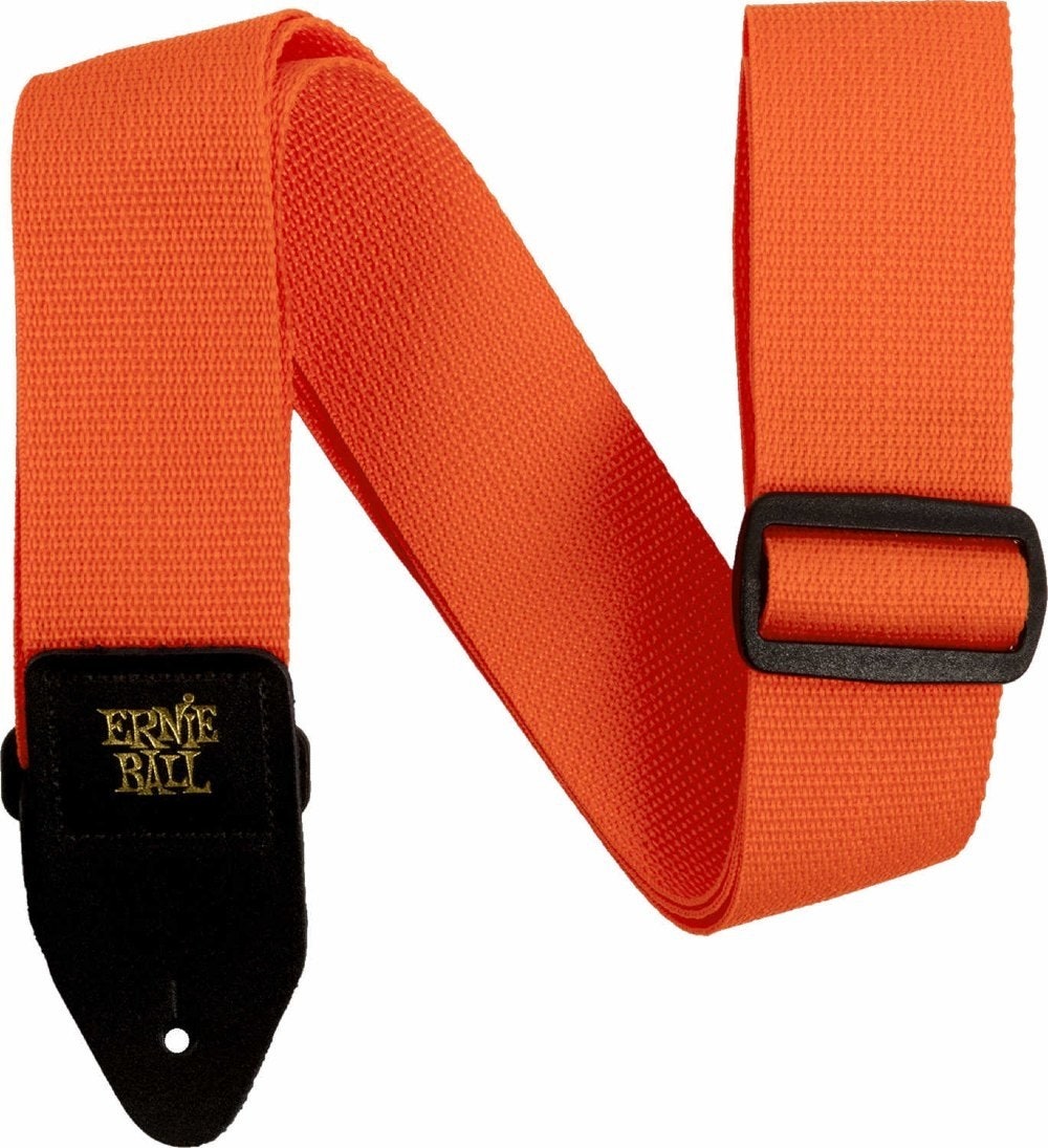 Ernie Ball 5353 Poly Gitarre Stropp Oransje med Svart Lær
