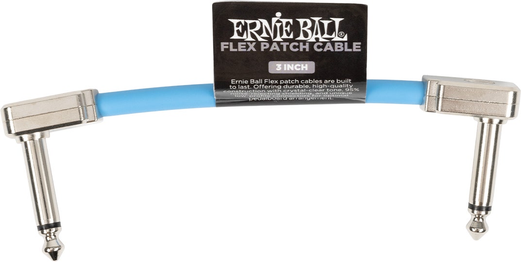 Ernie Ball 6454 Flex Patchkabel Blå 7,5cm