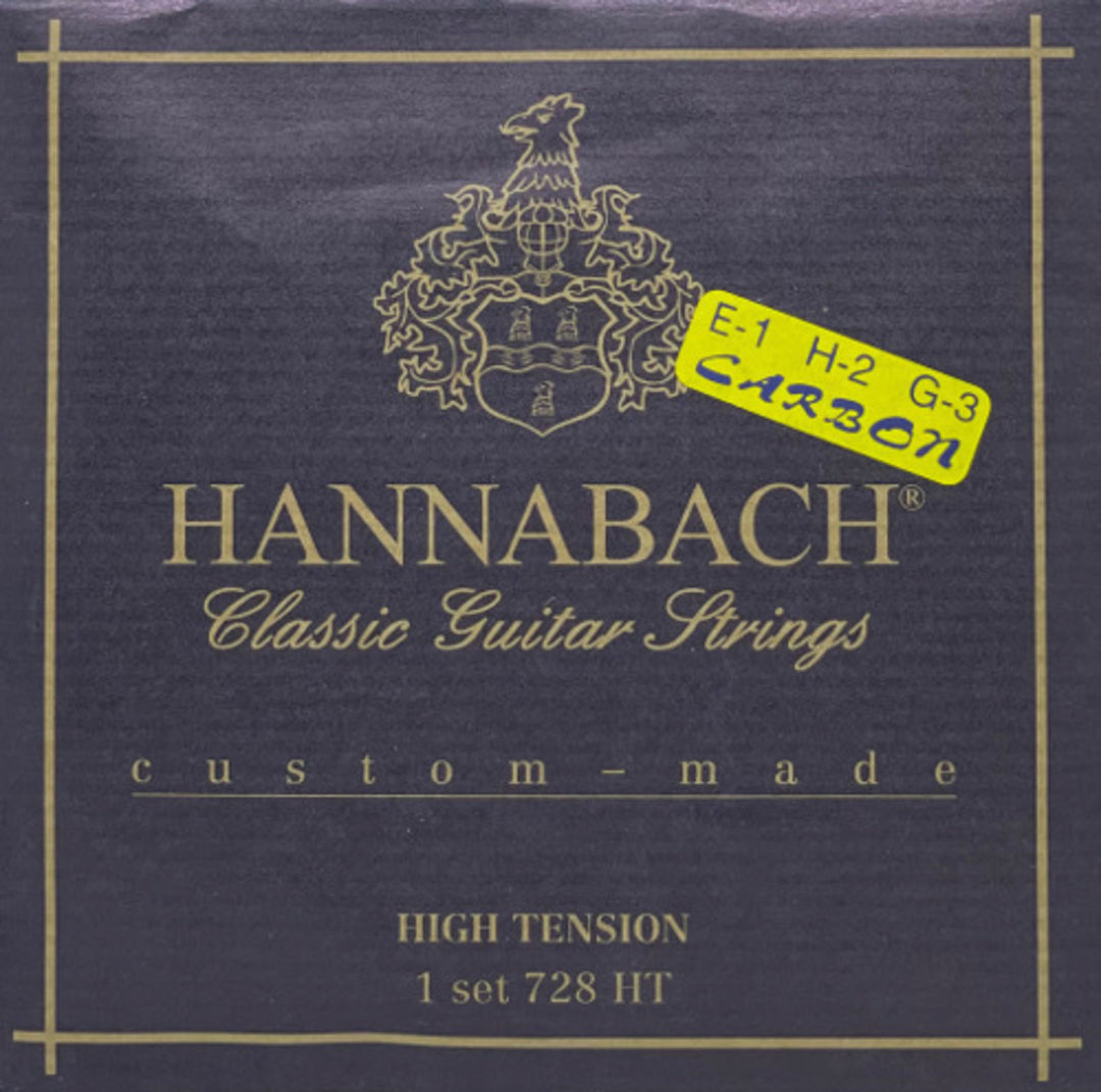 Hannabach strenger for klassisk gitar Series 728 Custom Made Carbon - sett med karbon diskant (728HTC)