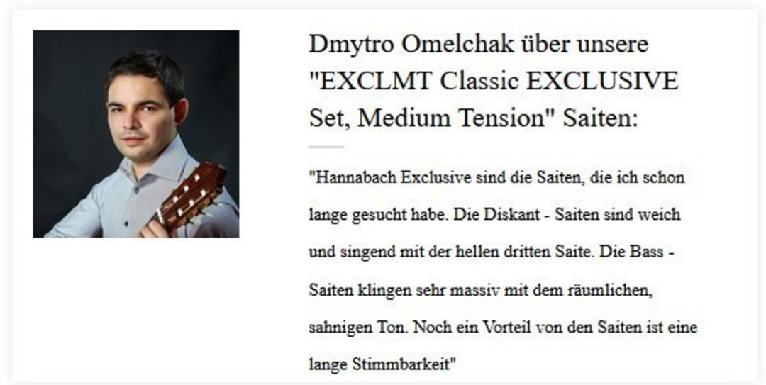 Hannabach strenger for klassisk gitar Exclusive Serie High Tension - Exclusiv High Tension-sett (EXCLHT)