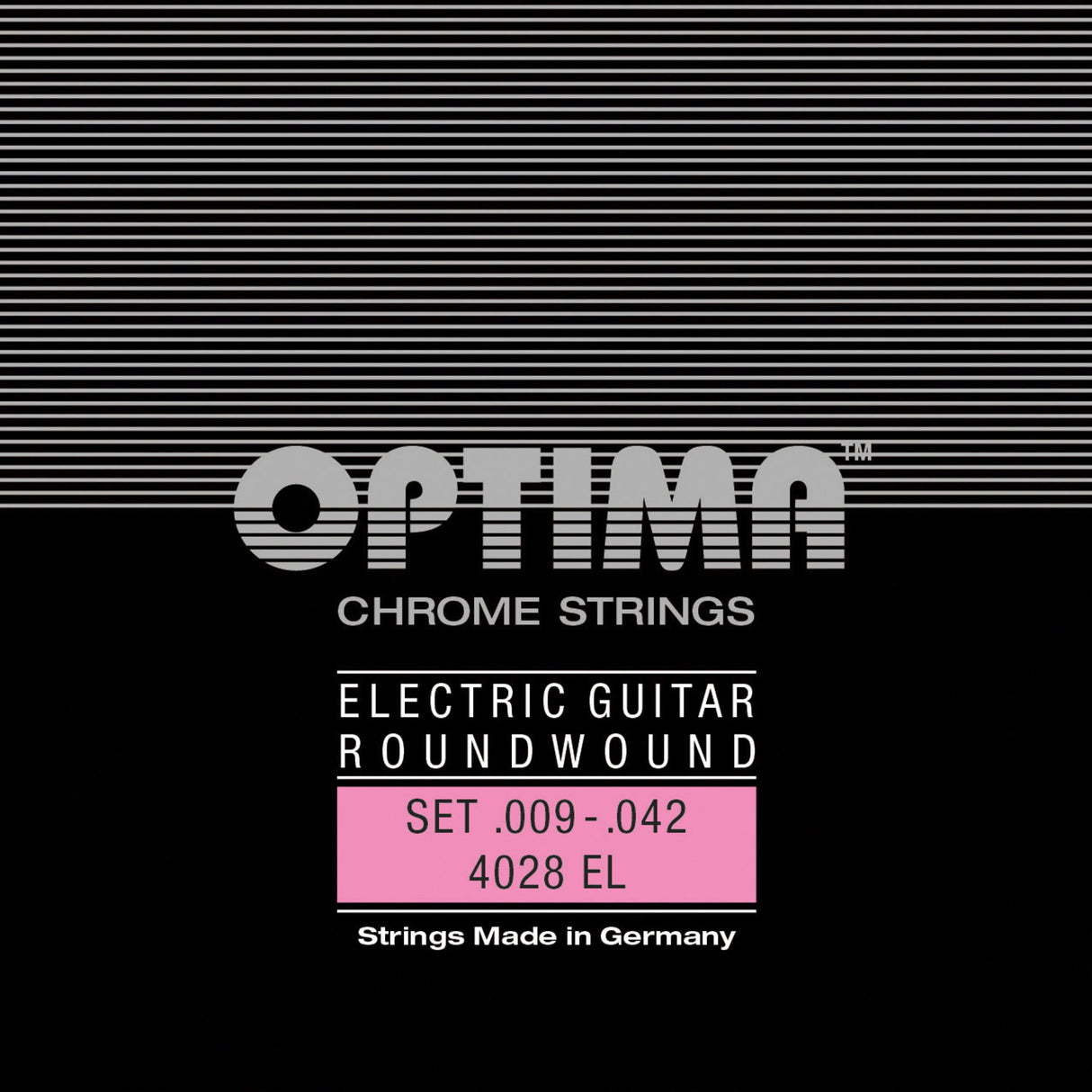 Optima strenger for el-gitar Chrome strings roundwound - sett (4028EL)