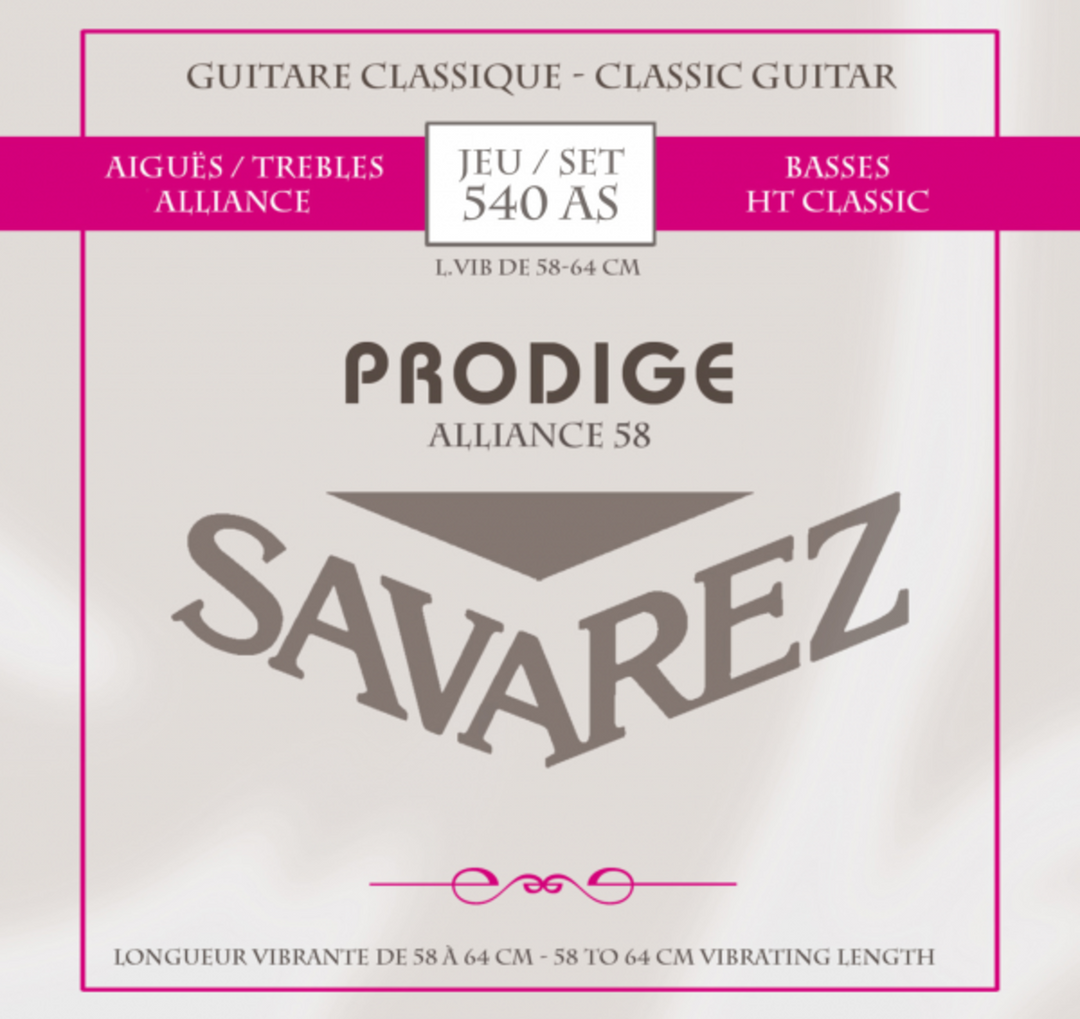 Savarez strenger til klassisk Gitarer Prodige 38 Barne-Gitarer - 3/4-7/8 Carbon (540AS)