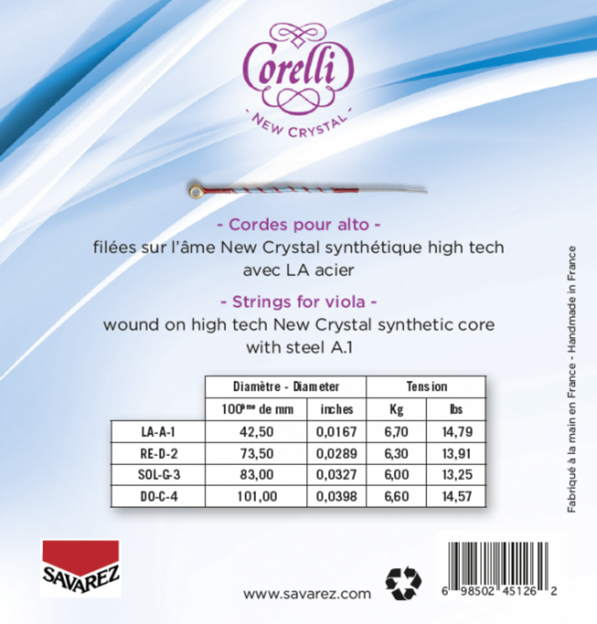 Corelli strenger for bratsj New Crystal - Medium (730MB)