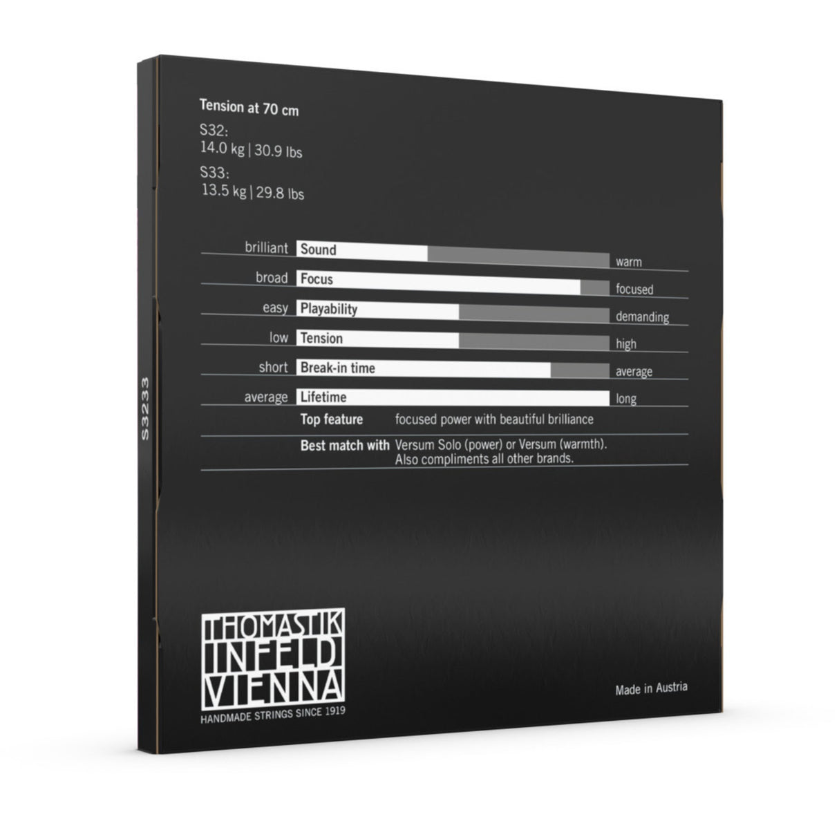Thomastik-Infeld Celloer-strenger Spirocore spiralkjerne - Sett G+C tungsten medium (S3233)