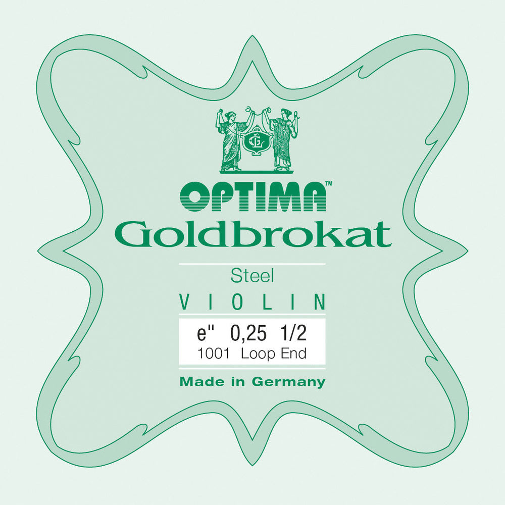 Optima Goldbrokat E-streng 1/2-fioliner, 0,25 mm, løkke