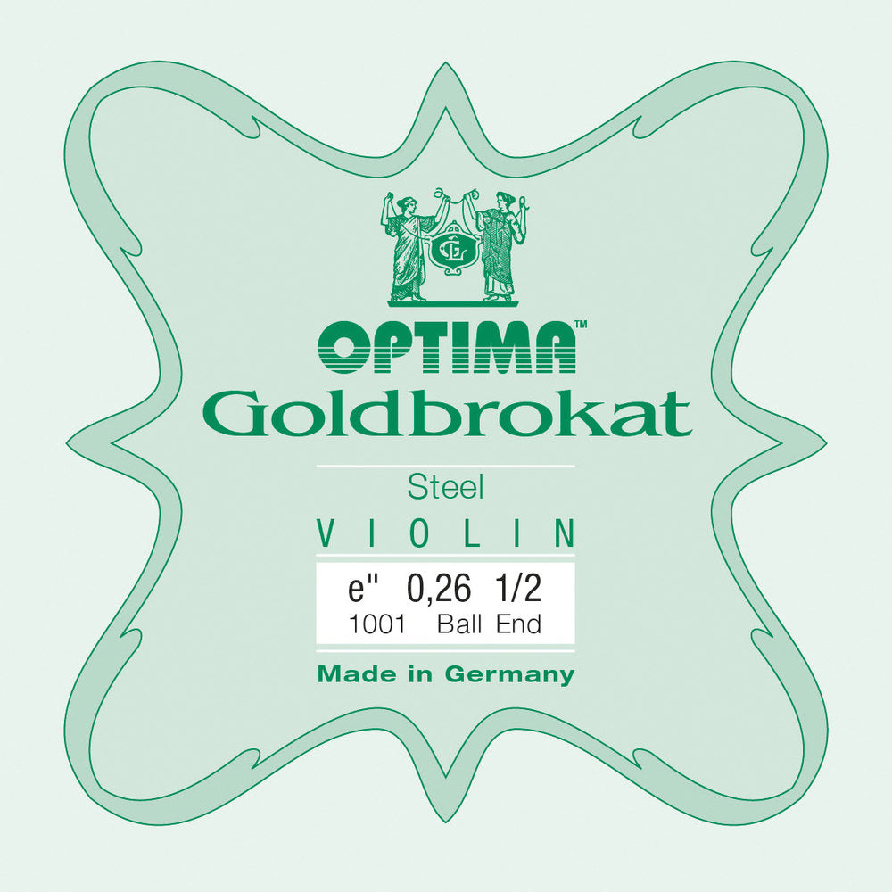 Optima Goldbrokat E-streng 1/2-fioliner, 0,26 mm, kule