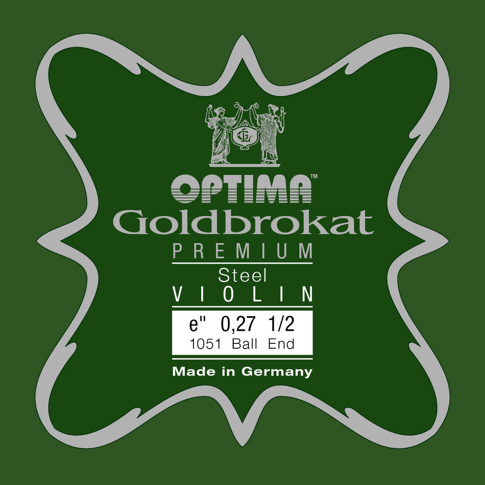Optima Goldbrokat Premium E-streng 1/2-fiolin, 0,27 mm, kule