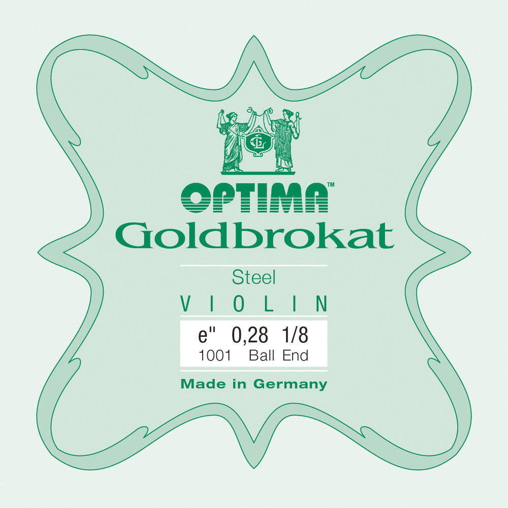 Optima Goldbrokat E-streng 1/8-fioliner, 0,28 mm, kule