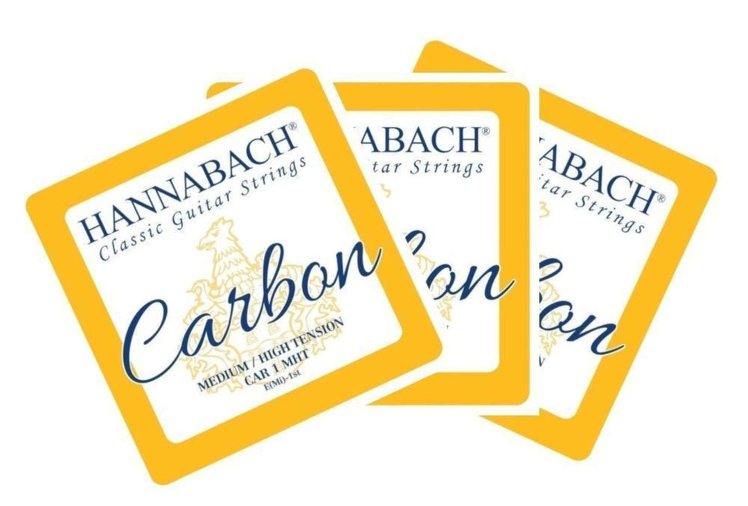Hannabach-strenger til klassisk gitar CARBON Medium/High tension diskant - Sett med 3 diskantstrenger (CAR8MHT)