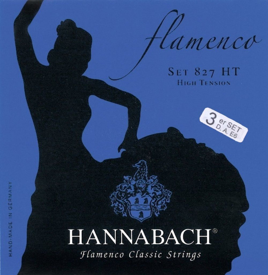 Hannabach strenger til klassisk gitar Serie 827 High Tension Flamenco - sett med 3 bass-strenger (8277HT)
