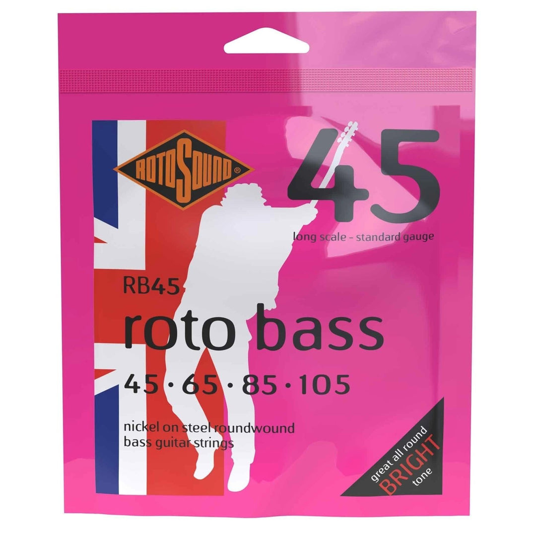 Rotosound E-bass-strenger Roto Bass - Sett 4-strengs Nickel Standard 45-105 (RB45)