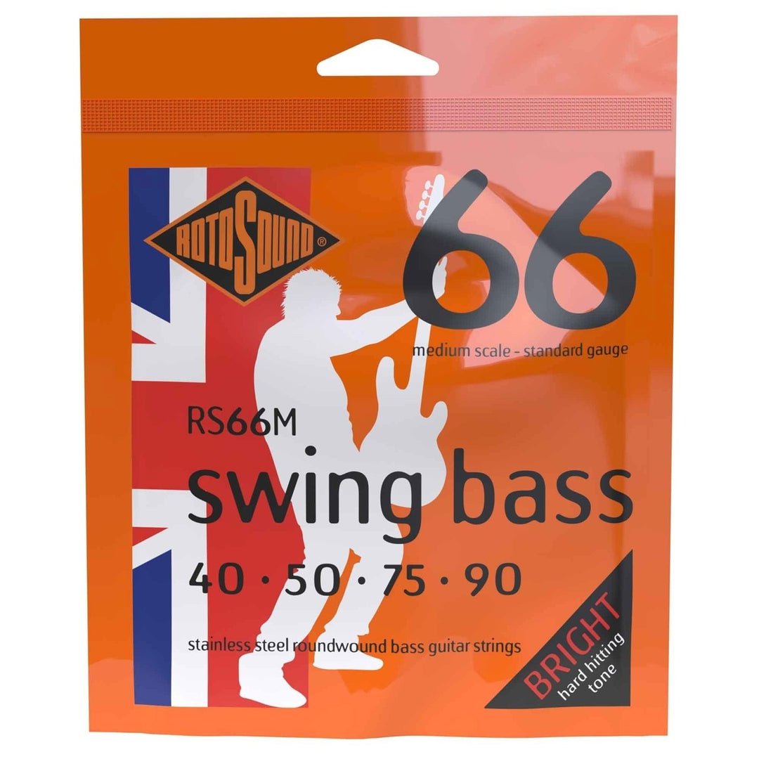 Rotosound elbass-strenger Swing Bass 66 - Sett 4-strengers Medium Standard 40-90 (RS66M)
