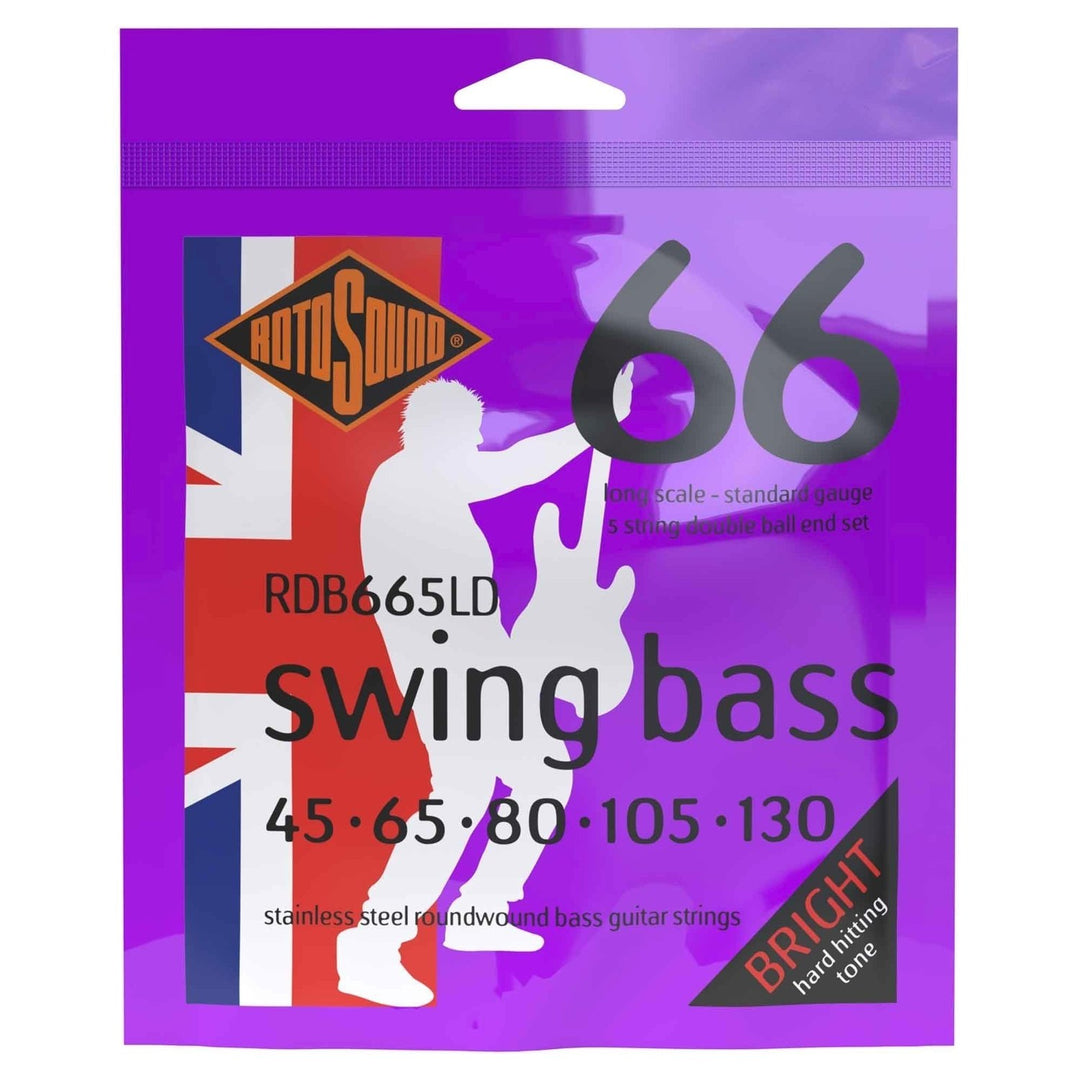 Rotosound E-bass-strenger Swing Bass 66 Double Ball End - sett 5-str. Standard 45-105 Double Ball (RDB665LD)