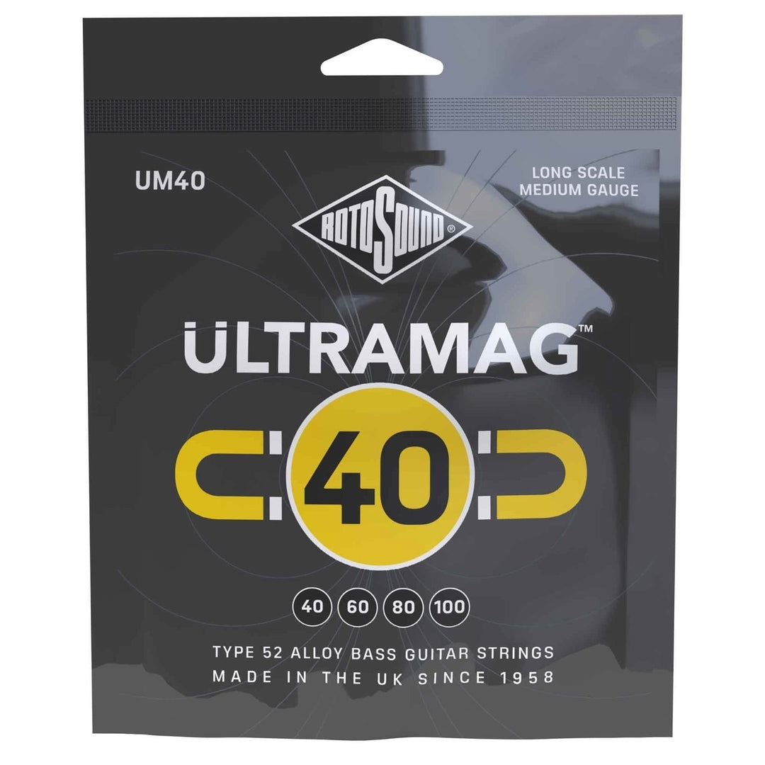 Rotosound E-bass-strenger Ultramag - Sett 4-streng Medium 40-100 (UM40)