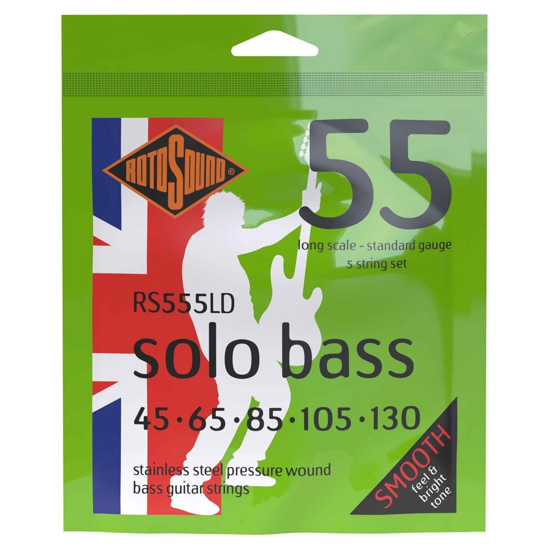Rotosound elbass-strenger Solo Bass 55 - sett 5-strengs standard 45-130 (RS555LD)
