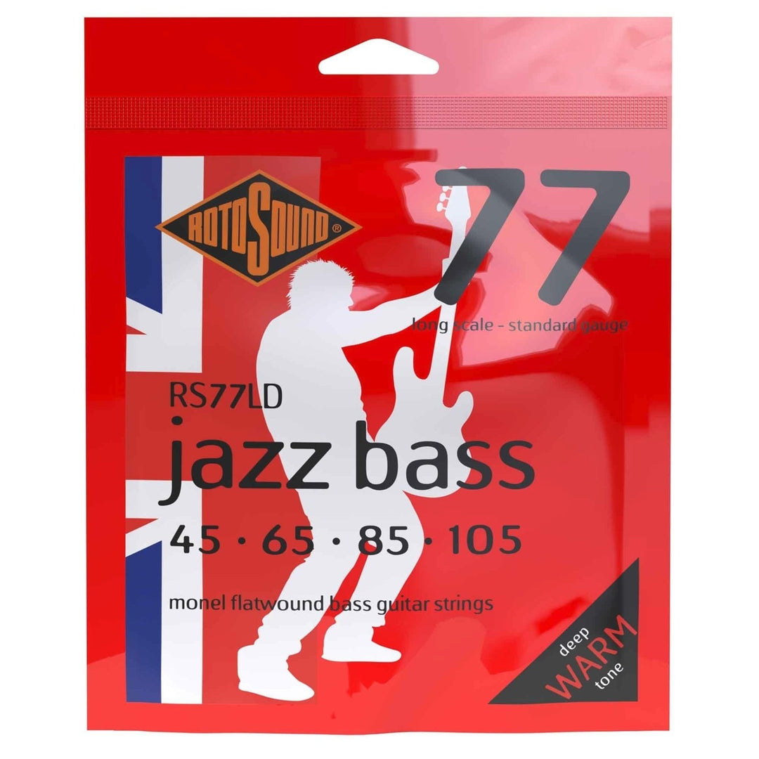 Rotosound Jazz Bass-strenger Jazz Bass 77 - Sett 4-strengs Flatwound Standard 45-105 (RS77LD)