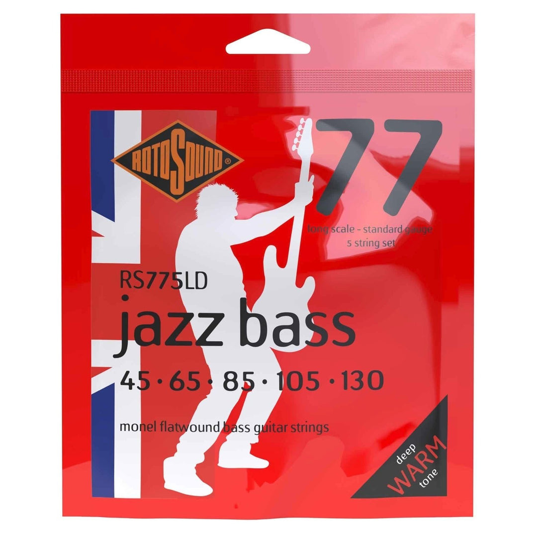 Rotosound Jazz Bass Strings Jazz Bass 77 - sett 5-strengs flatwound standard 45-130 (RS775LD)