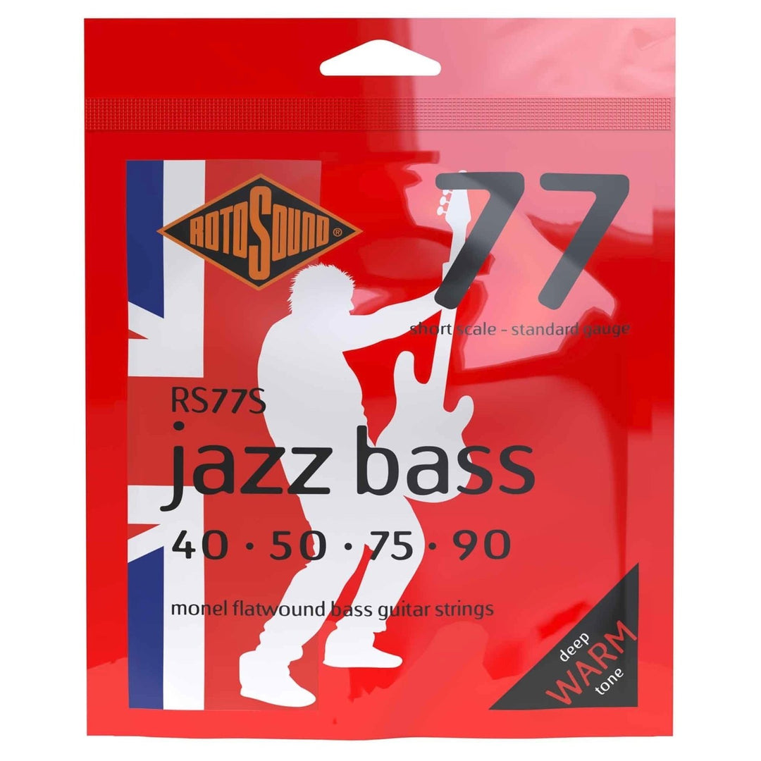 Rotosound Jazz Bass-strenger Jazz Bass 77 - Sett 4-strengs Short 40-90 //Kort mensurlengde (30"/760mm) (RS77S)