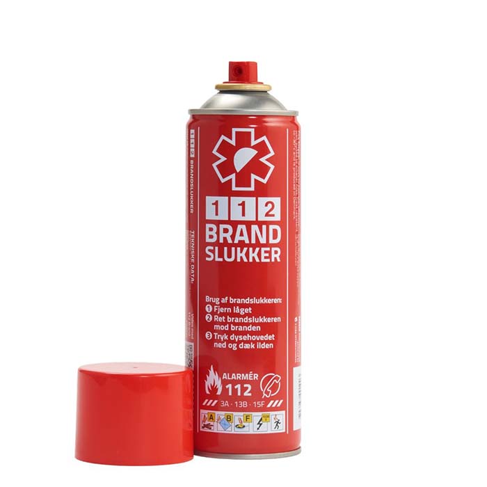 112 brannslukker 400 ml. inkl. neoprenetui
