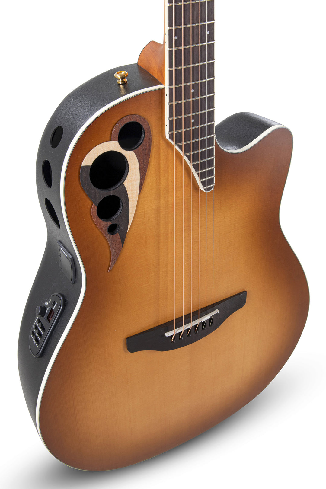 Ovation E-akustiske Gitarer Celebrity Elite Deluxe Deep Contour - Peach Burst Satin (CDX40-PB-G)